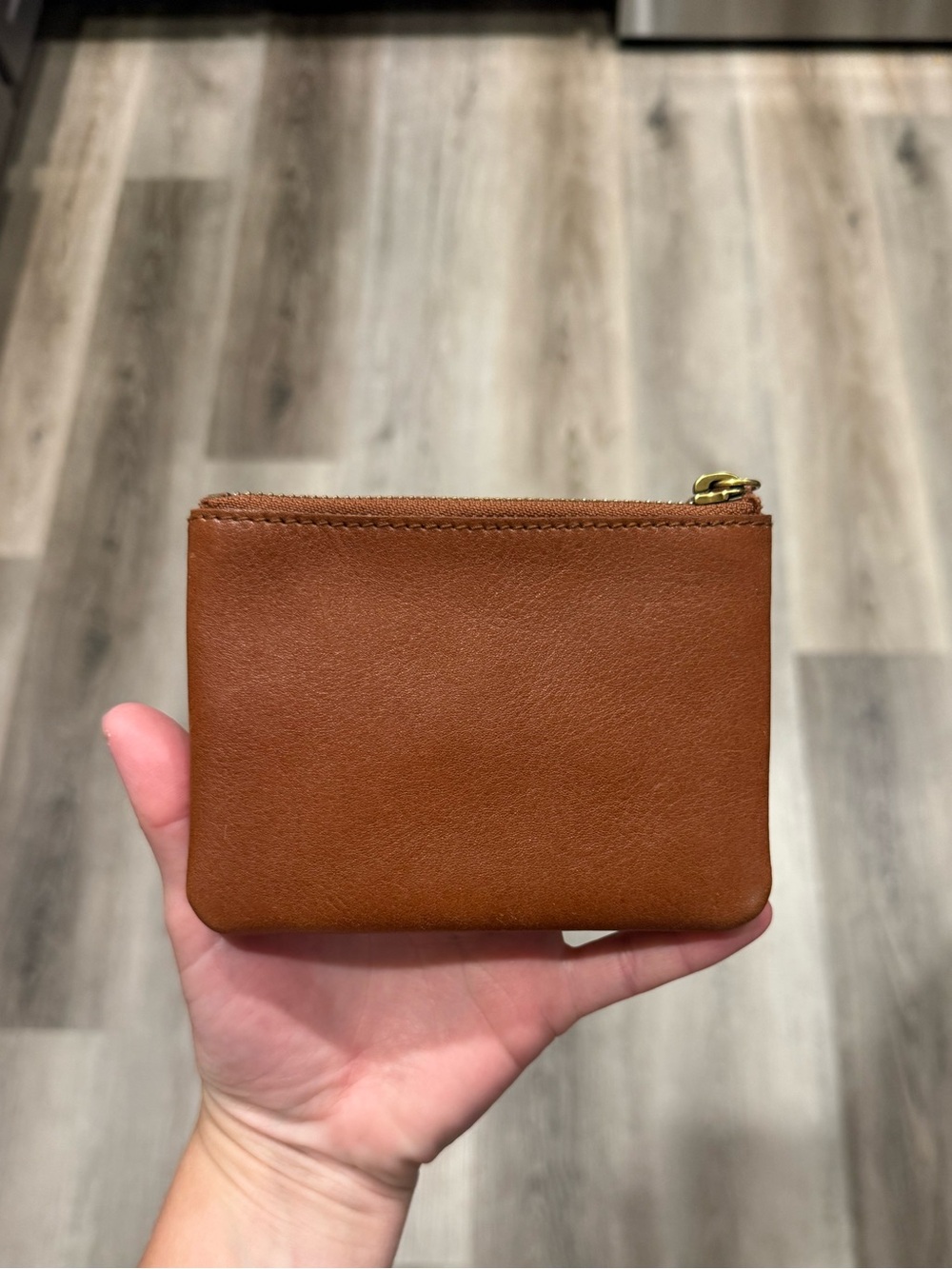 Madewell Brown Mini Zip Wallet